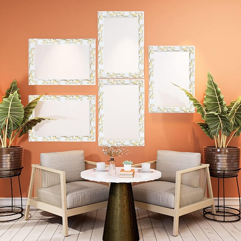 Duzzy Molding Trim Wall Trim, 16.4 Feet Self-Adhesive Flexible DIY Peel and Stick Crown Molding Ceiling Molding Suitable for Mirror Edge, TV Background Wall, Home Wall Decor(White and Gold) - Image 5